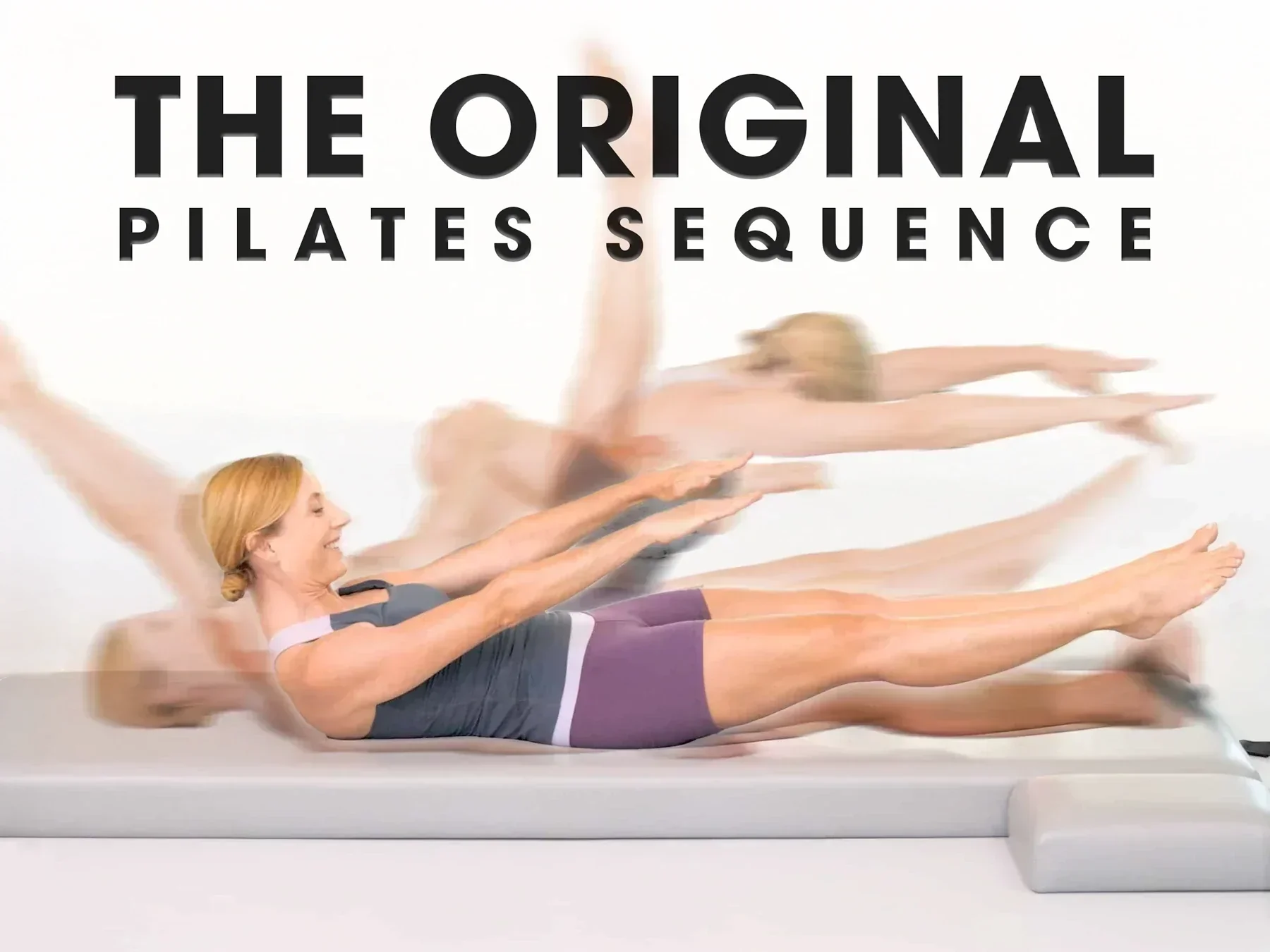 Alisa Wyatt movement doing a Mat workout. Text reads, "The Original Pilates Sequence"