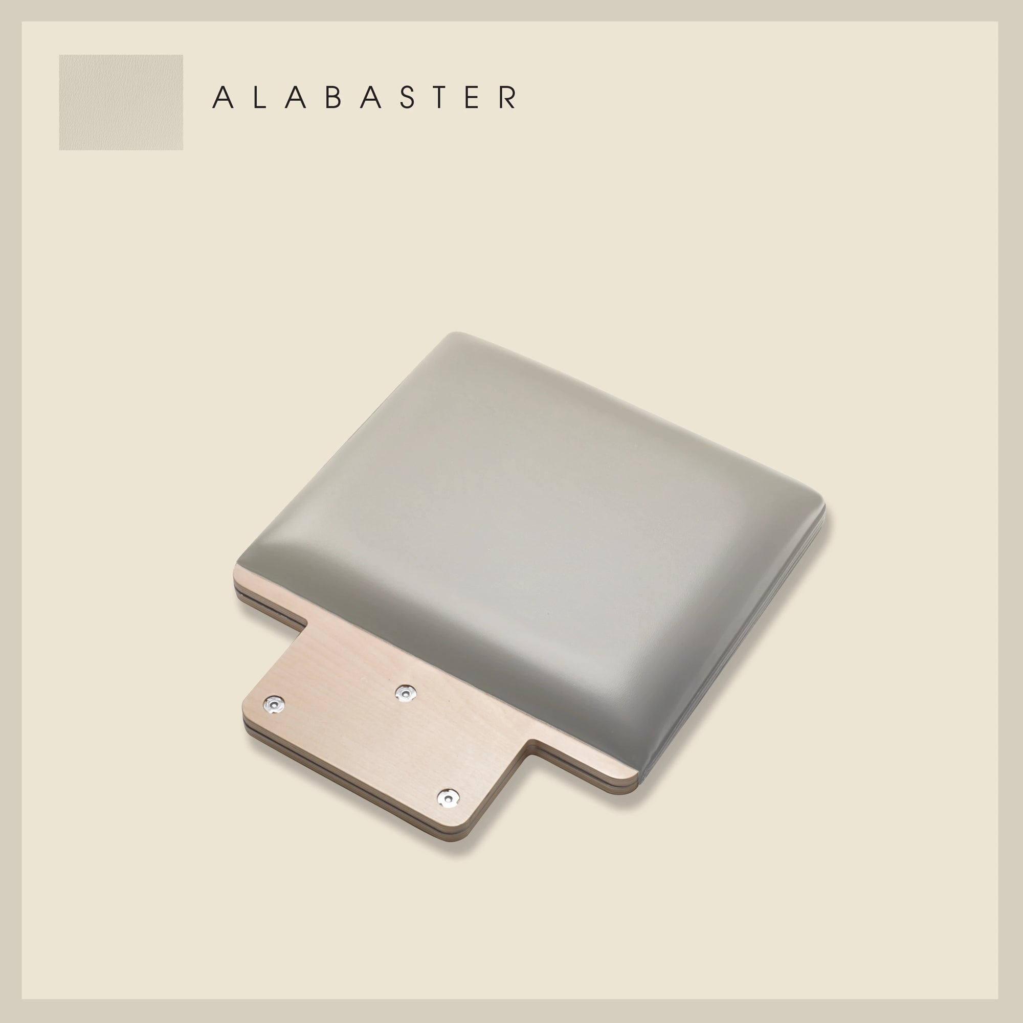 Padded jump board in Alabaster grey with a sleek, minimalistic design on a light beige background.