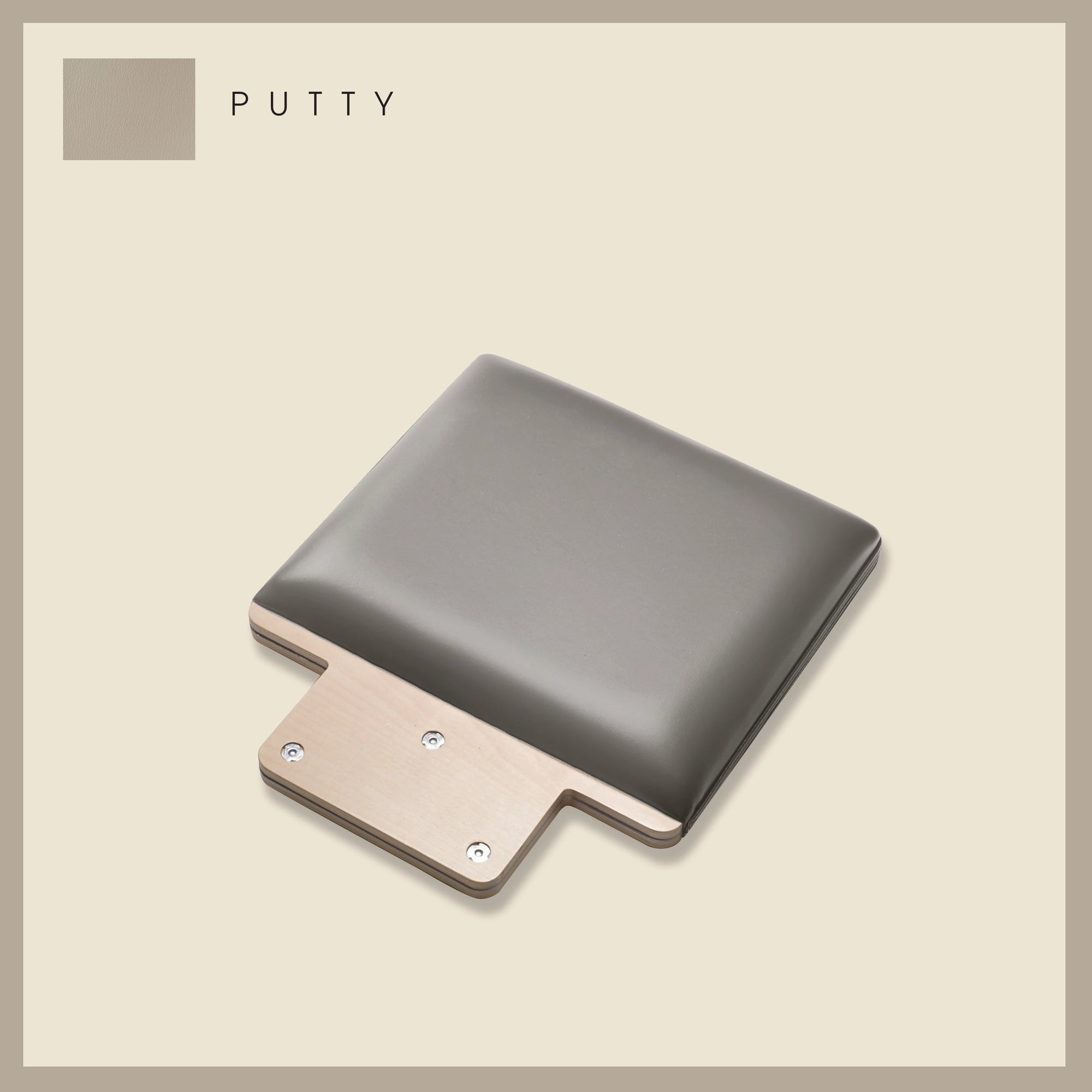 Putty-colored padded jump board with a sleek, minimalistic design on a light beige background.