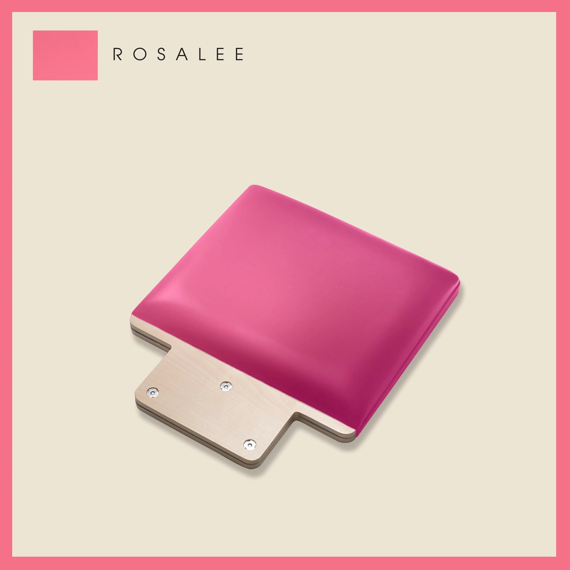 Rosalee-colored padded jump board with a sleek, minimalistic design on a light beige background.